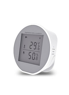 Tuya WiFi Temperature Humidity Sensor Intelligent Hygrothermograph Meter with High and Low Temperature Alarm Function Compatible with Alexa and Google Home