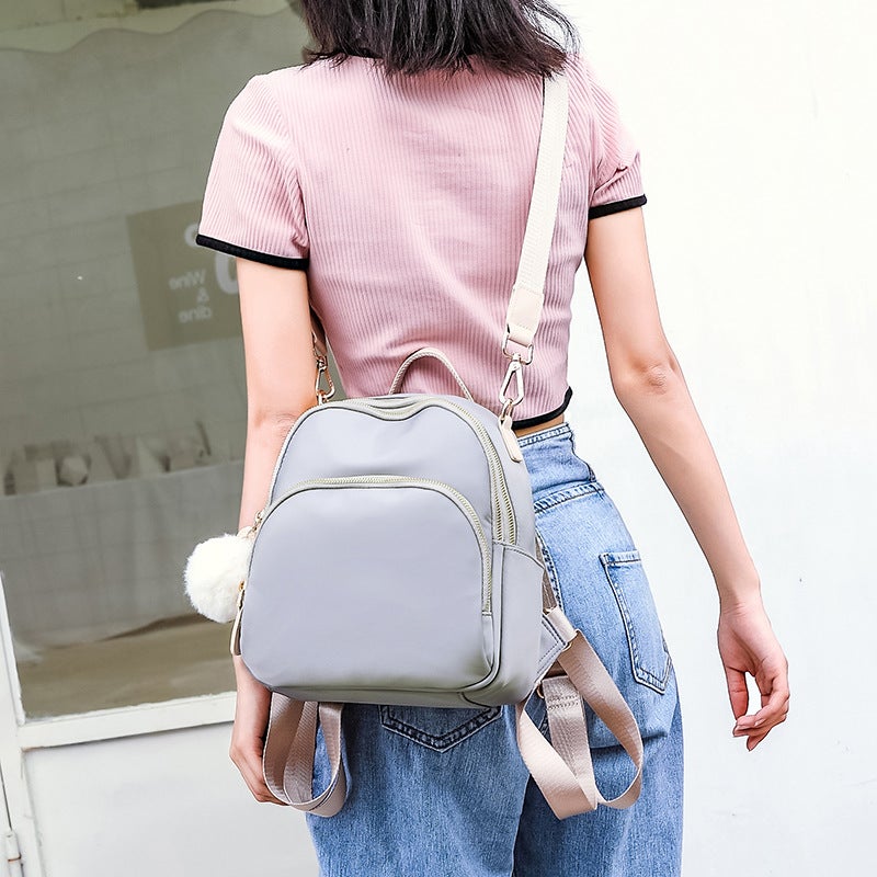 Bag Women'S Casual All-Match Backpack Fashion Canvas Crossbody Small Backpack Women'S Simple School Bag - Image 4