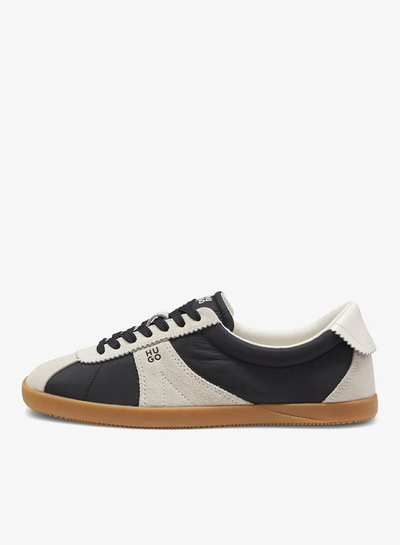 HUGO Black Low-top sneakers with suede trims for Women | Best Price UAE