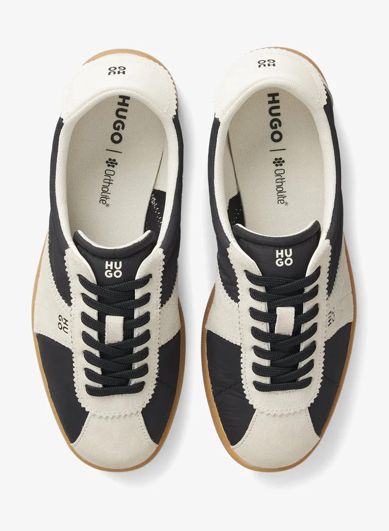HUGO Black Low-top sneakers with suede trims for Women | Best Price UAE