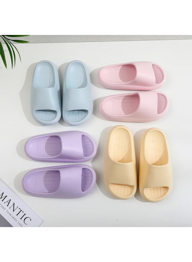 Guoluofei Children's Summer Slippers Boys Girls Parent-child Non-slip Home Bath Cool Slippers Fondant Pink Size 27-28 - Image 4