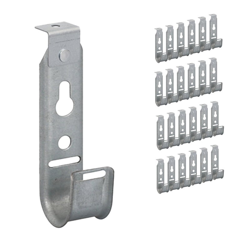 ICC Ceiling Mount J Hook 3/4â€ Without Retainer Clip - Galvanized Steel Cable Management Hooks for Hanging Cable - Rust-Resistant, EIA and TIA Compliant - 3/4 Inch 25 Pack - Image 1
