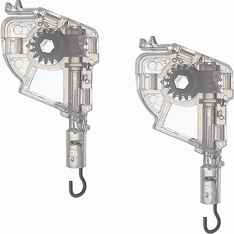 Cutelec 2pcs Low Profile Wand Tilter Mechanism with 7/32" Hexagon Shaped Gear Hook Connection for Low Rail Horizontal Wood and Faux Wood Blinds headrail - Image 1