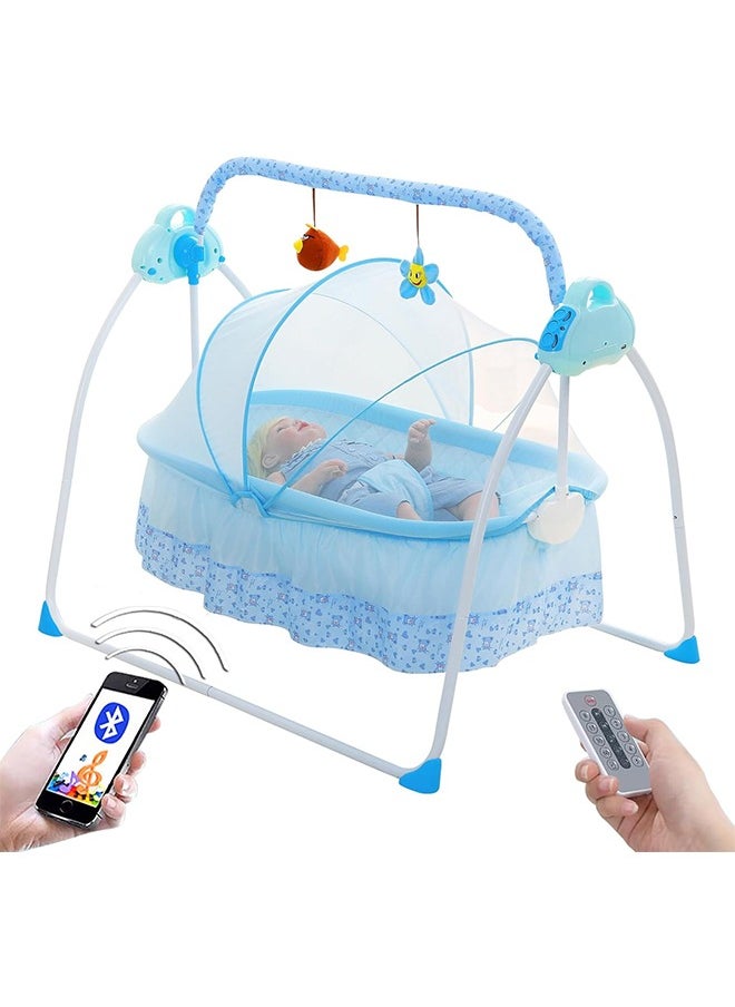 JCB CHIC Portable Baby Bassinet, Rocking Cradle Adjustable 5 Auto-Swing with Remote Control, Toys & Music Box for Infants and Toddlers  - Image 1