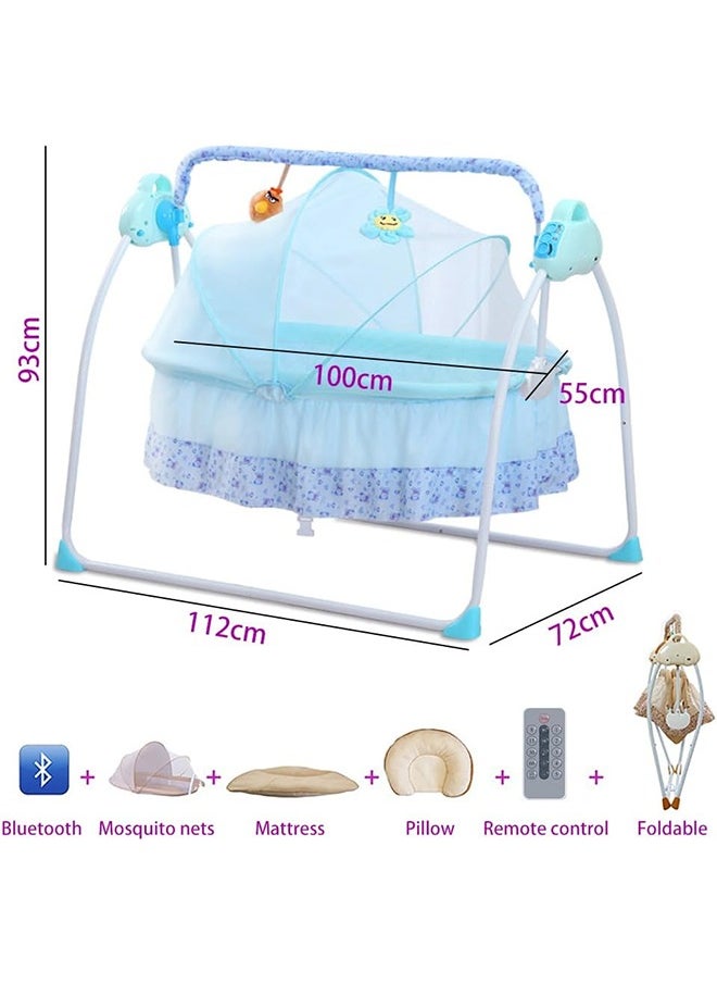 JCB CHIC Portable Baby Bassinet, Rocking Cradle Adjustable 5 Auto-Swing with Remote Control, Toys & Music Box for Infants and Toddlers  - Image 2