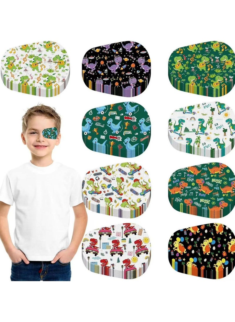 CMGTYYD Adhesive Eye Patches 45 Pcs Kids Girls Patches Toddler Bulk Patch Fabric Breathable Fun Cute Designs Cotton Bandages For Light Blocking 9 Styles  - Image 1