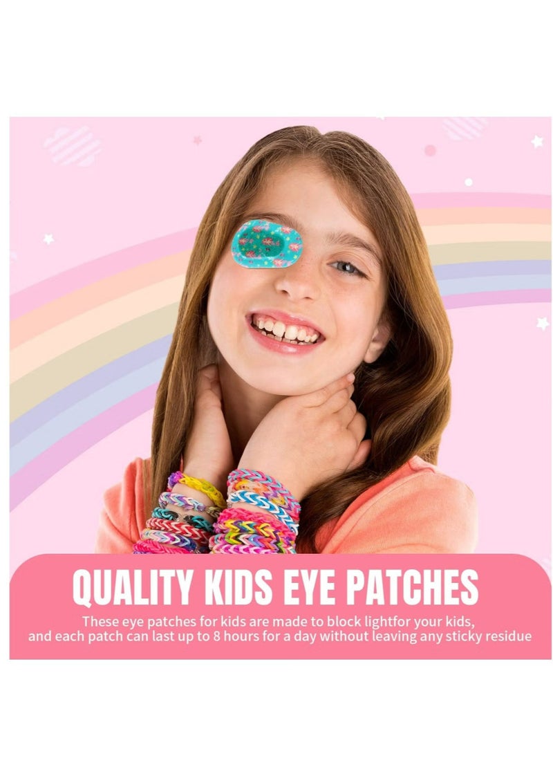 CMGTYYD Adhesive Eye Patches 45 Pcs Kids Girls Patches Toddler Bulk Patch Fabric Breathable Fun Cute Designs Cotton Bandages For Light Blocking 9 Styles  - Image 4