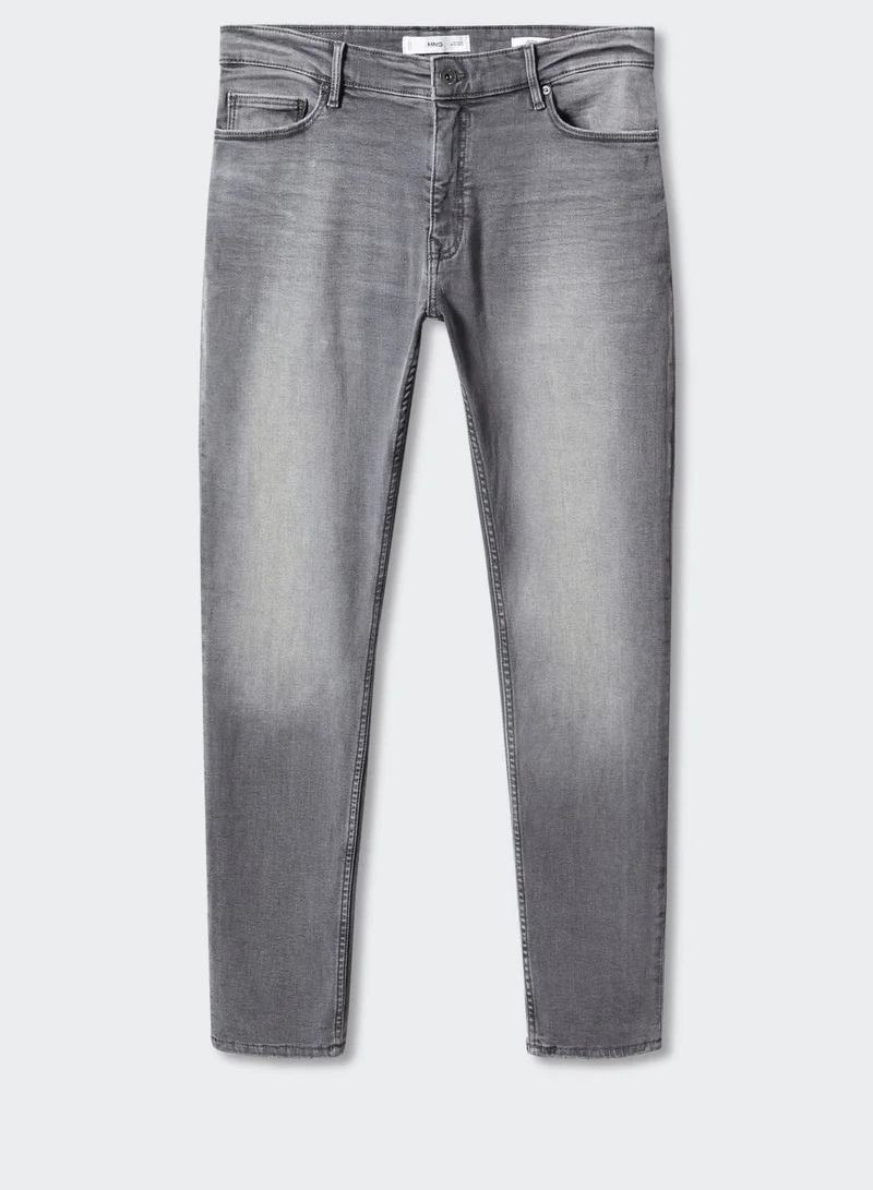 Mango Man Light Wash Skinny Fit Jeans
