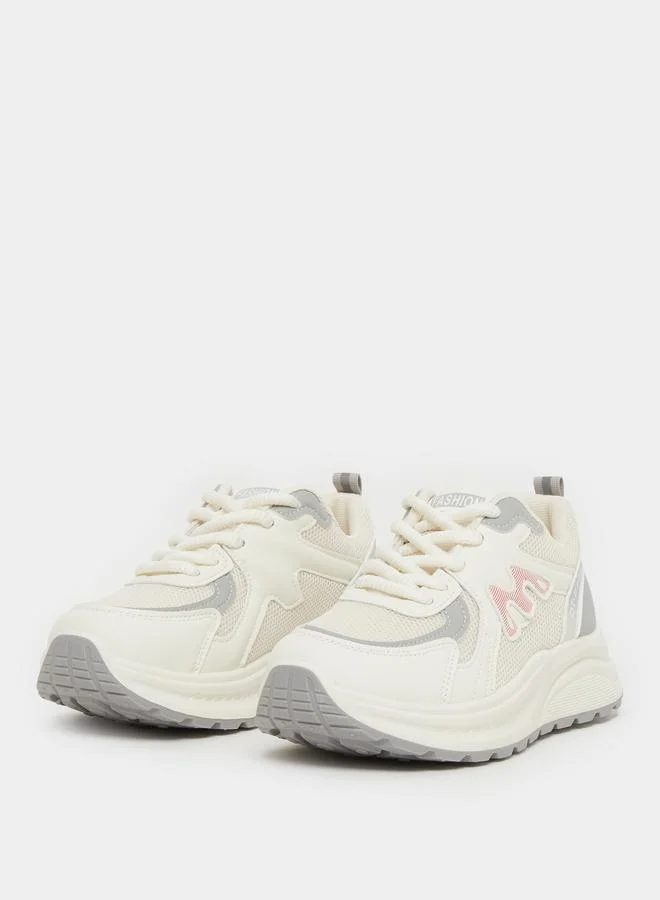 ستايلي Styli Chunky Sole Lace Up Sneaker