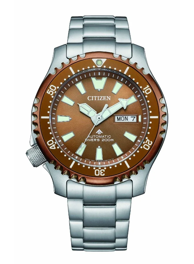 CITIZEN Stainless Steel/Polyurethane Automatic Watch NY0164-65X - 42 mm