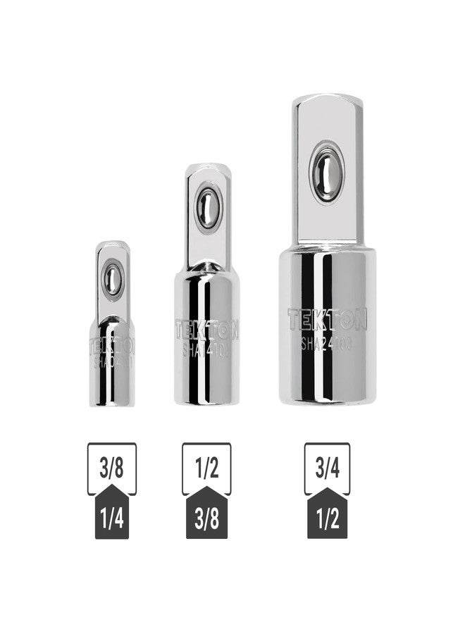 TEKTON 1/4, 3/8, 1/2 Inch Drive Adapter Set (3-Piece) | SHA99010 - Image 3