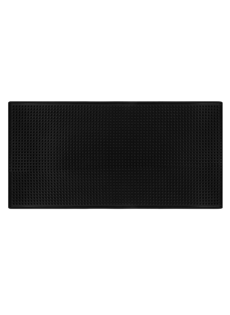 STORE 2508 - Store2508 Extra Large 60x30 Cm Heavy Duty Bar Mat Barber Mats PVC Bar Service Spill Mat Nonslip Flexible Barber Work Station Mat Restaurant Service Mat (Black 1 Pc) - Image 1