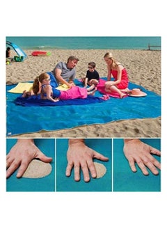 Alissa Sand Proof Blanket, Portable Sand Free Beach Mat - Dirt & Dust Disappear for Picnic, Camping Travel Blue  - Image 2