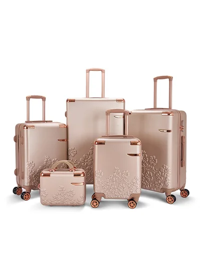 LIMRA Travel bag set consisting of 5 luggage bags champagne color, size 32"/28"/24"/20"/12 inches