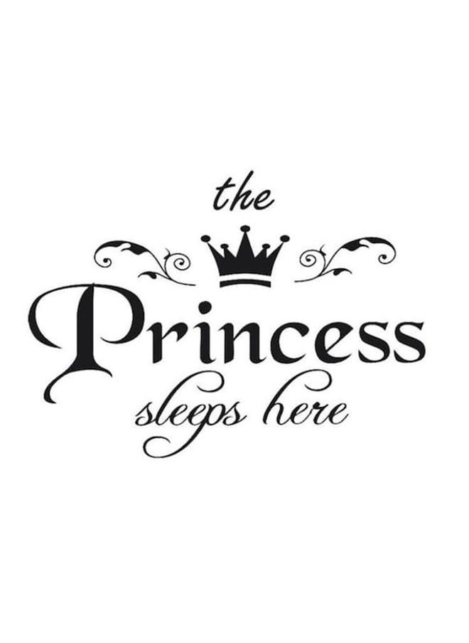 NIBEMINENT - Princess Letter Pattern Decorative Wall Sticker Black 40 x 28.5cm - Image 1