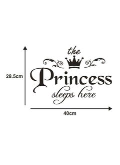 NIBEMINENT Princess Letter Pattern Decorative Wall Sticker Black 40 x 28.5cm  - Image 2