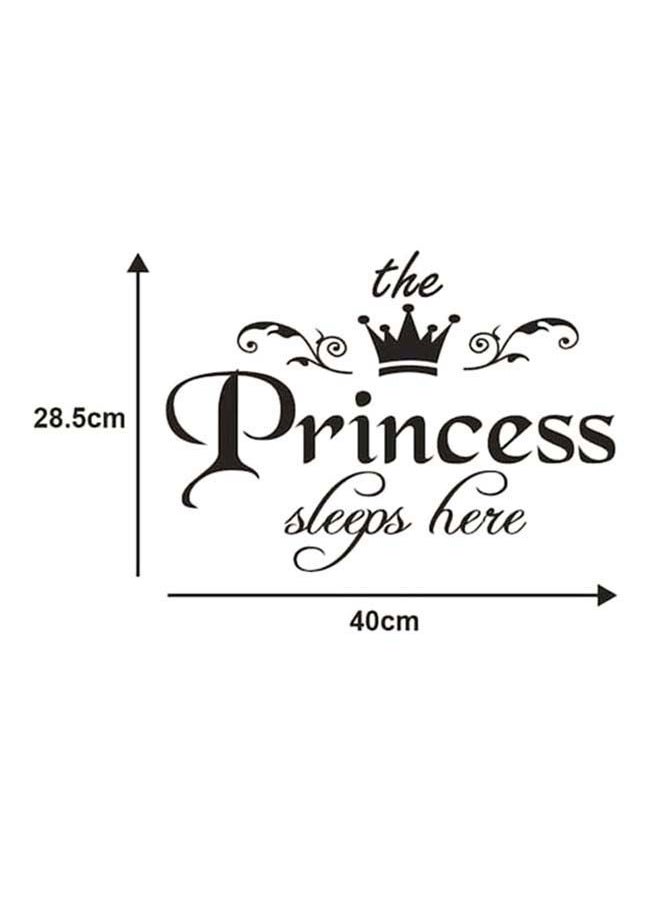 NIBEMINENT - Princess Letter Pattern Decorative Wall Sticker Black 40 x 28.5cm - Image 1