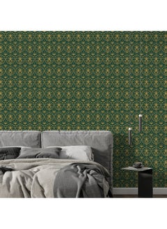 Home Gallery Flat Art Deco Pattern Collective Fabric Wallpaper Covers An Area ​​Up To 4.2Mx3M With Adhesive  And Smoothing Tool  - Image 4