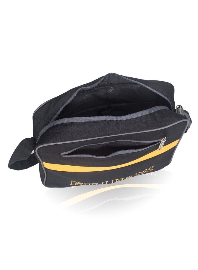 Killer Mens Sling Bag - Killer Carson Man Messenger Sling Bag Trendy PU Messenger Bag - Black - Image 2