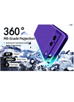 Generic For Google Pixel 6 HD Silicone Back Color Cover,Camera Protection From Shocks From TPU Compatible For Google Pixel 6 (6.4'') (Purple)  - Image 2