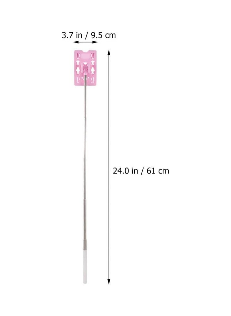 Oasisgalore 2pcs Telescopic Payment Rods - Contactless Card Holder for Car Parking (Pink & Clear)  - Image 2