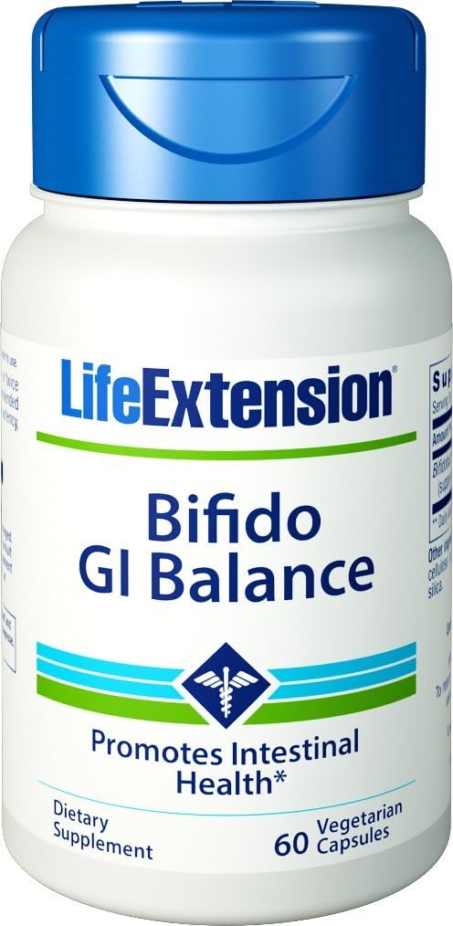 Life Extension بروبيوتيك توازن بيفيدو جي آي من لايف إكستينشن بيفيدوبكتيريوم لونغوم BB536 2 مليار CFU دعم صحة الأمعاء صحة الهضم خالي من الغلوتين غير معدل وراثيًا نباتي 60 كبسولة - Image 4