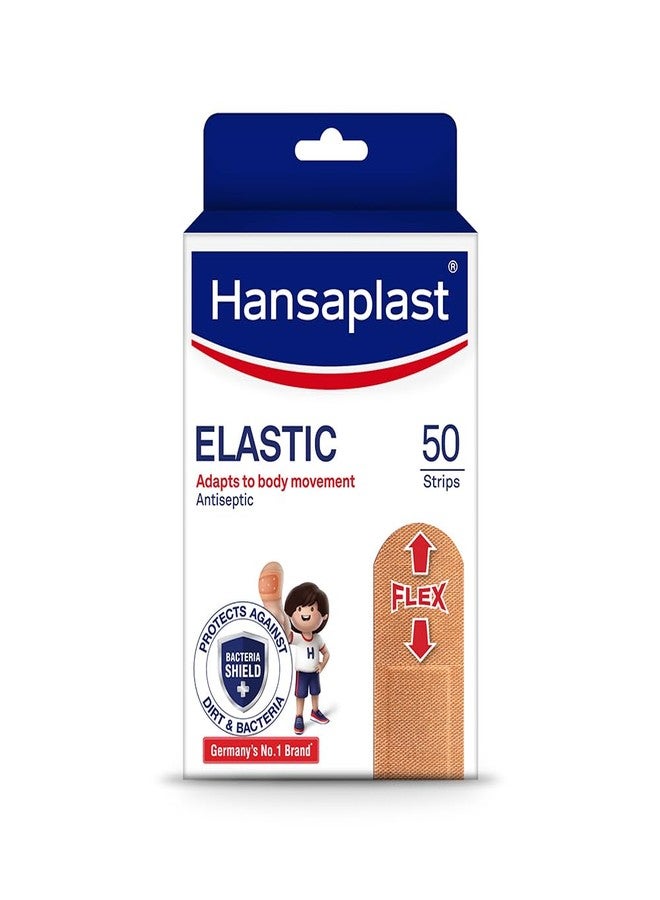 Hansaplast Antiseptic Elastic Bandage | Covered Wounds Heal Better | Blocks 99% of Bacteria | 3X Stretchable | Water Repellant | Adapts to Body Movement | For Wound Cuts , Scrapes and Finger Cuts | First Aid Essential - Image 1
