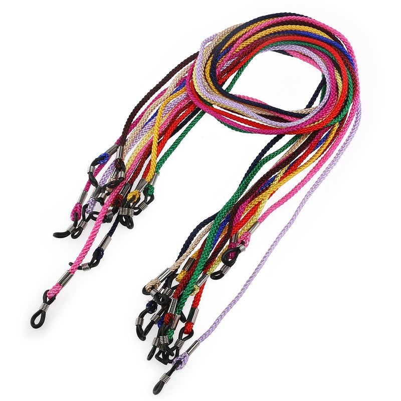 Uonlytech حامل نظارات يونيليتشيك 12 قطعة حبال نايلون لحامل النظارات حبل عنق للقراءة والرياضة لون عشوائي - Image 3