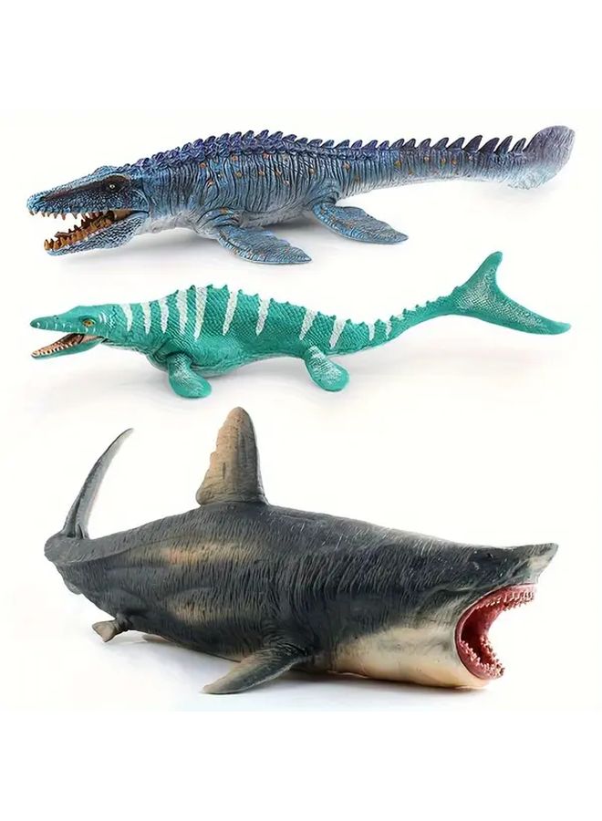 Ancient Ocean Dinosaur Model Shark Animal Figure Static Ornament Toy - Image 2