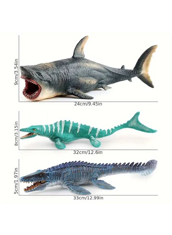 Ancient Ocean Dinosaur Model Shark Animal Figure Static Ornament Toy - Image 3