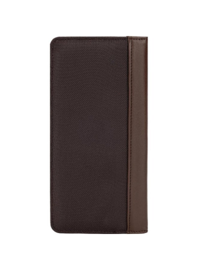 ROCO Business Card Holder 160 Cards8.5 X 5.4 cm Card Size Ballistic Fabric with Vinyl Trim Brown - Image 3