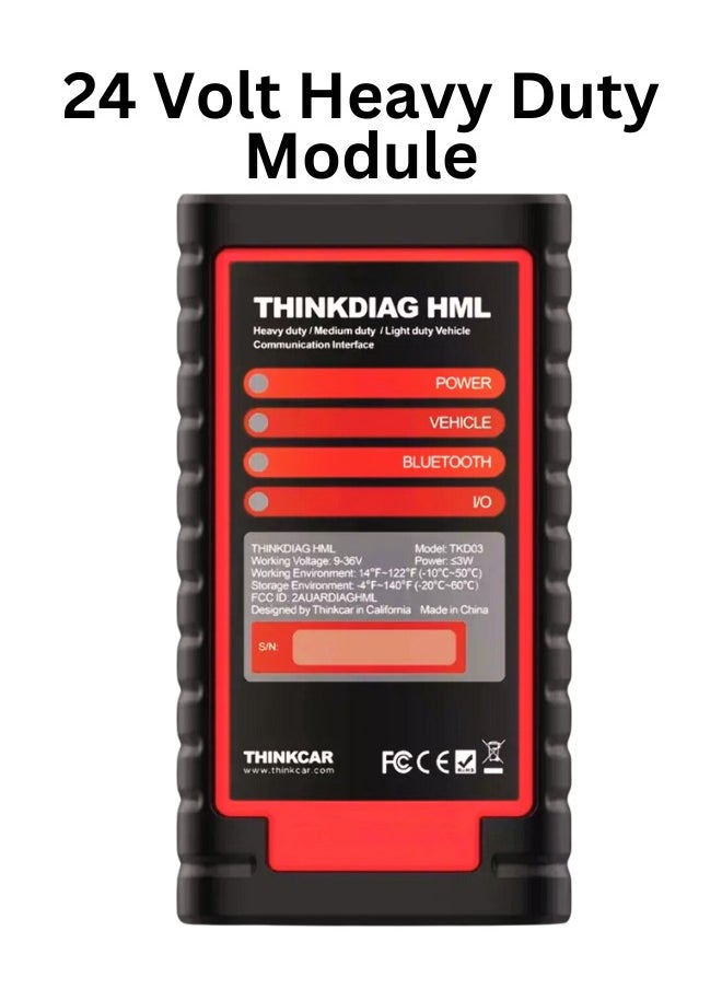 فكر في السيارة - THINKDIAG HML نظام كامل OBD2 قارئ رمز الماسح الضوئي 24 فولت مركبات الشاحنات الثقيلة HD محول واجهة أداة تشخيص المركبات لـ Thinktool Master 2 - Image 1