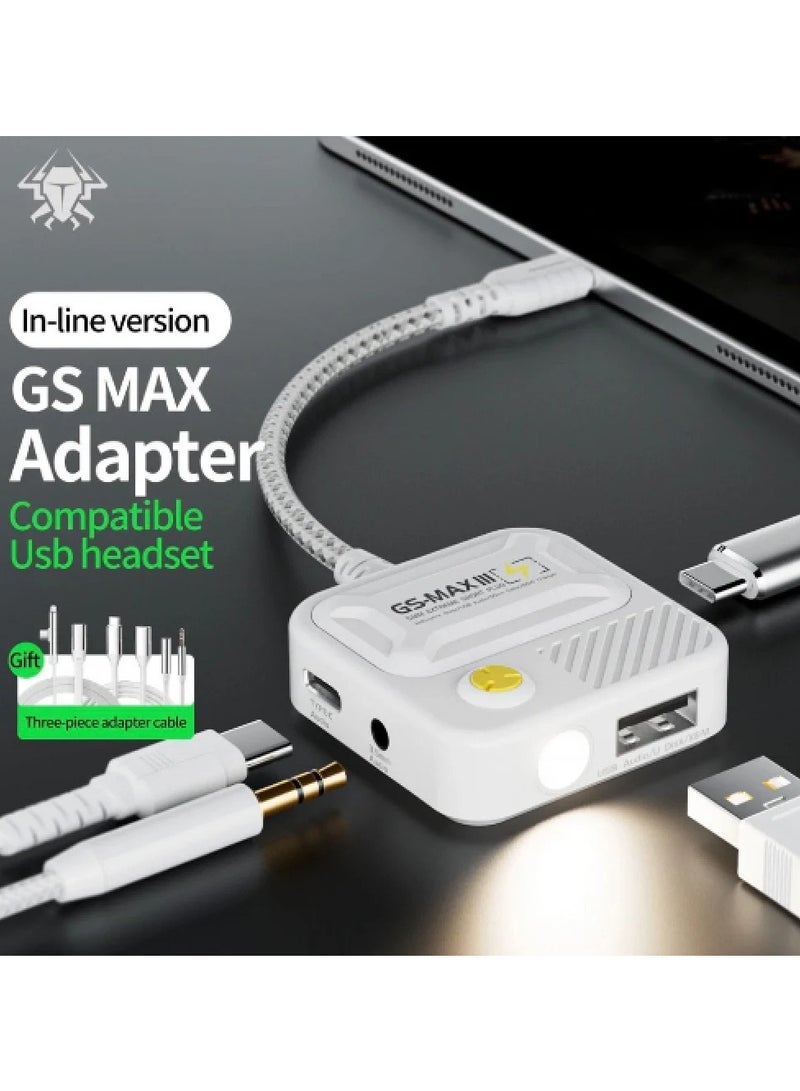 Plextone Gs Max 4 in 1 Type C to 3.5mm USB Adapter Converter 60W Earphone Pd Gaming Headset Aux Audio Adapter for Phone iPad - Image 3