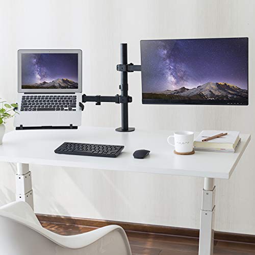HumanCentric Laptop VESA Mount Tray for Monitor Arms and Stands, Fits 75x75 and 100x100 mm VESA Mount Holes, Fully Secures Laptop with Adjustable Clamps 9.5" to 16.5” Width, Rubber Pads - Image 5