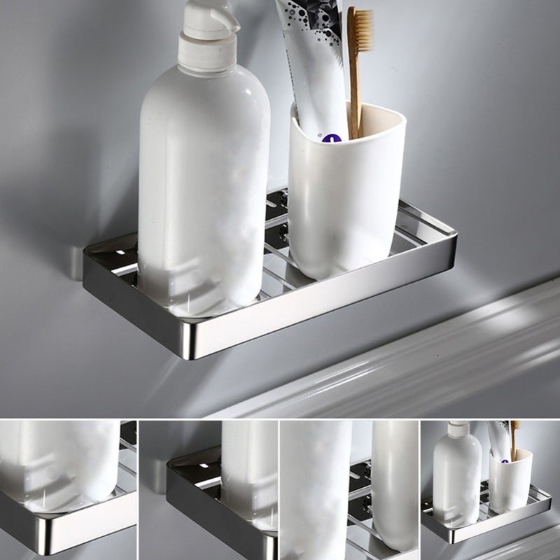 Stainless Steel Soap Holder: 304 Stainless Steel Silver, Anti-corrosion Wear-resistant - Rounded Corner Design, Heavy-duty With 2 Hooks, Wall Mounted Soap Dish for Bathroom Kitchen - Image 5