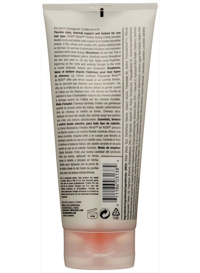Rusk Designer Collection Wired Flexible Styling Creme, Lifts, Shines, and Creates Soft, Gravity-Defying Body, 6 oz - Image 2