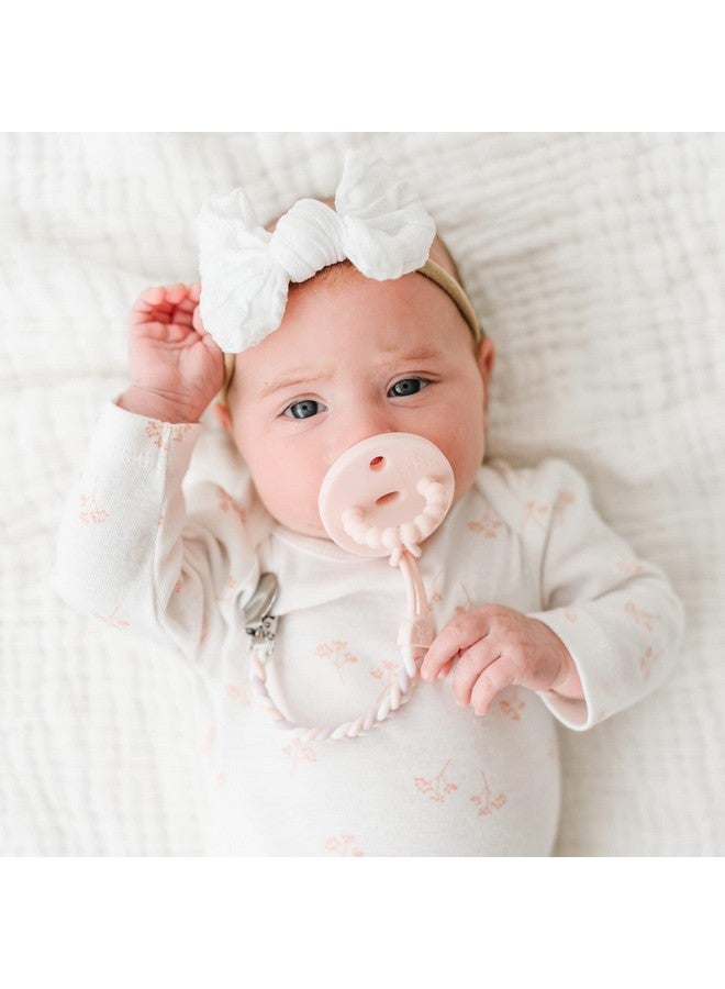 Ryan & Rose Ryan & Rose Cutie Clip Braiden Pacifier Clip - Braided Silicone (Dollhouse) - Image 5