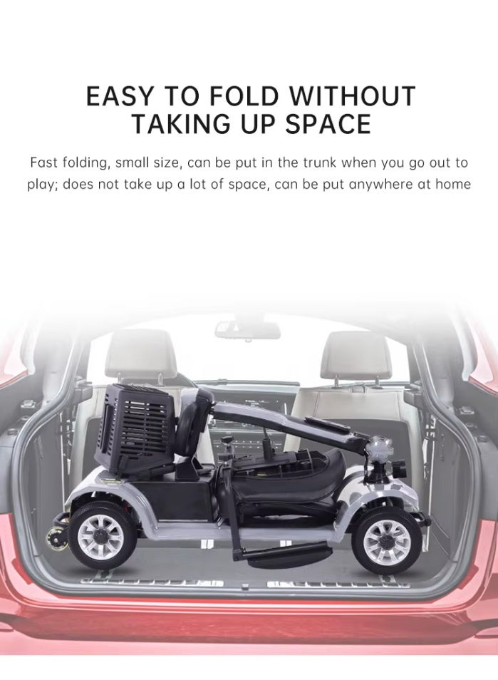 Foldable Electric Mobility Scooter for People with Disabilities, 15 km/h Speed, 25 km Range, 150 kg Load Capacity - Image 5