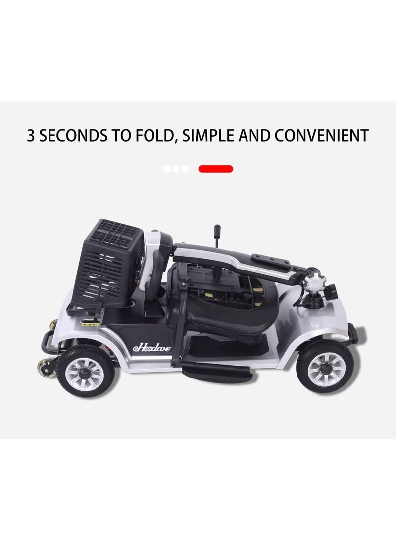 Foldable Electric Mobility Scooter for People with Disabilities, 15 km/h Speed, 25 km Range, 150 kg Load Capacity - Image 4