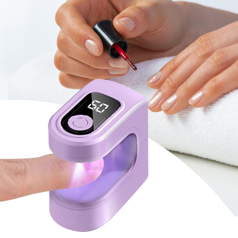 Mini USB Rechargeable UV LED Nail Lamp Portable White Manicure Light Gel Curing Timer - Image 4