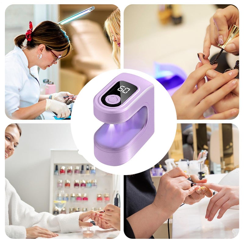 Mini USB Rechargeable UV LED Nail Lamp Portable White Manicure Light Gel Curing Timer - Image 5