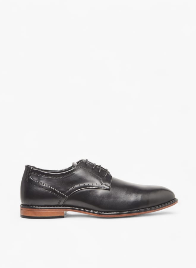 LBL by Shoexpress Mens Solid Derby Shoes With Lace-Up Closure - Image 1