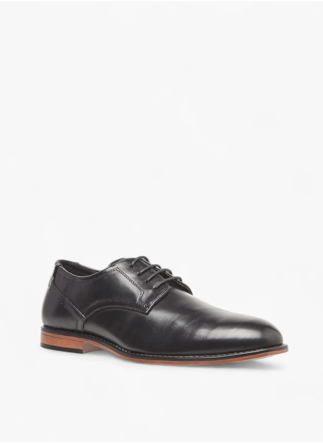 ال بي ال من شو اكسبرس Mens Solid Derby Shoes With Lace-Up Closure