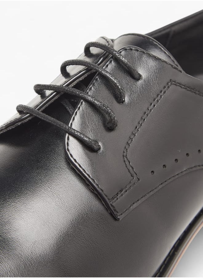 LBL by Shoexpress Mens Solid Derby Shoes With Lace-Up Closure  - Image 4