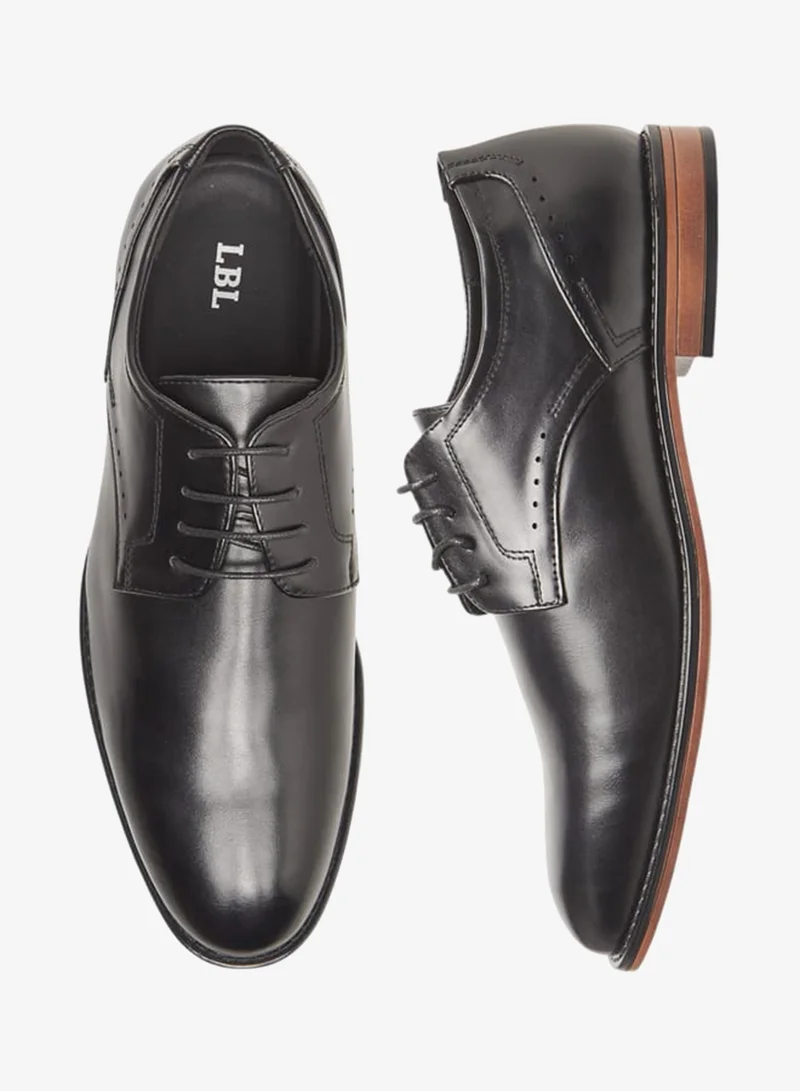 LBL by Shoexpress Mens Solid Derby Shoes With Lace-Up Closure