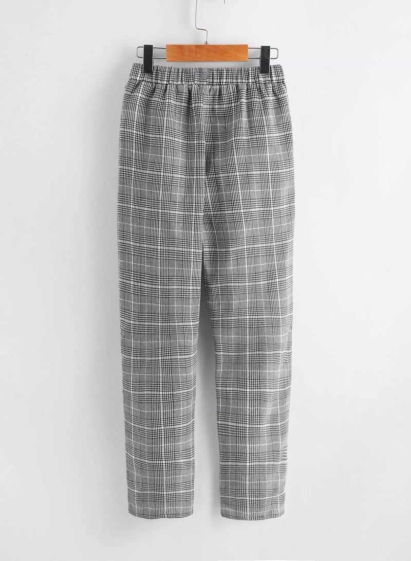 Boys Slant Pocket Houndstooth Pants - Image 2