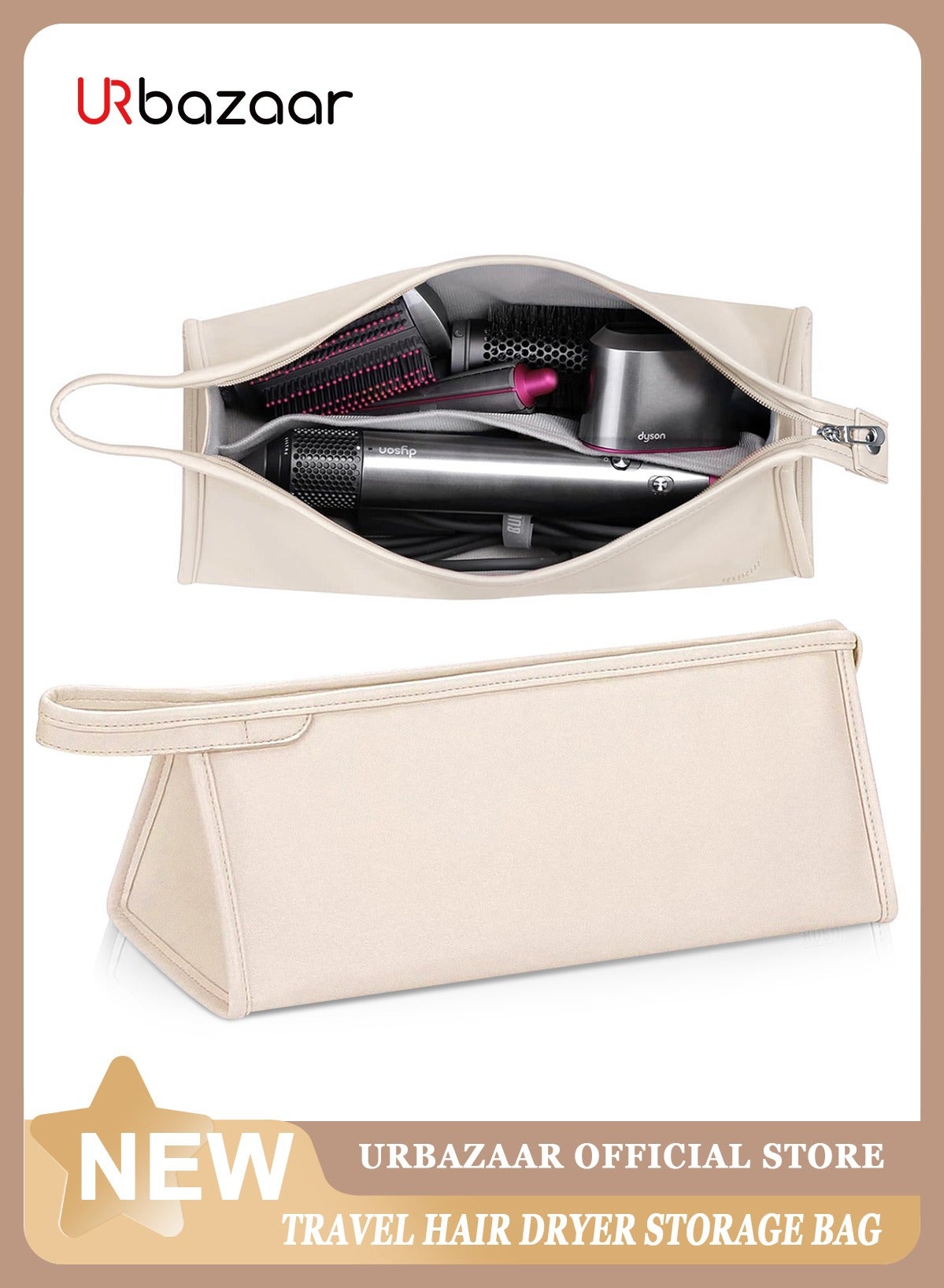 Portable Carrying Case for Dyson Supersonic Hair Dryer, Waterproof Anti-scratch Dustproof Shockproof Protection Cosmetics Organizer Travel Storage Bag
