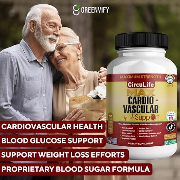 GREENVIFY CircuLife Max Cardiovascular Support, Maximum Strength, Herbal Ingredients, 60 Capsules (1) - Image 5
