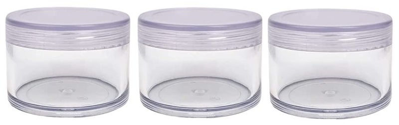 M.C. PIPWALA MC PIPWALA 100 gm Empty Transparent acrylic cosmetic Containers For CosmeticsPACK OF 3  - Image 1