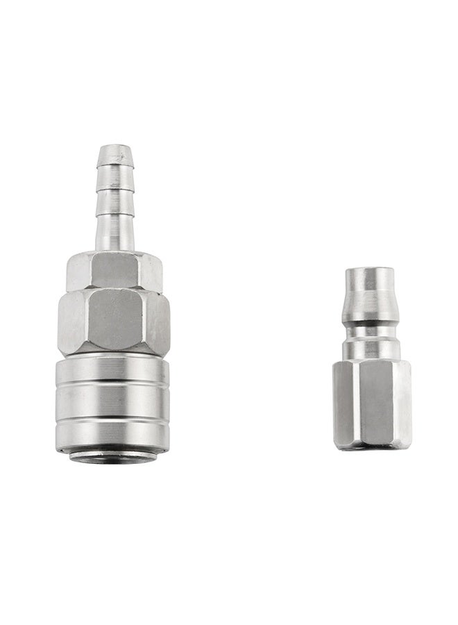 LAWAZIM Pro7 Air Hose Fitting Set - 2 Piece 1/4inch 20SH x 20PF Quick Connect Coupler with Hose Barb Female Socket and Female Threaded Plug, Air Compressor and Pneumatic Tool Accessories - Image 2